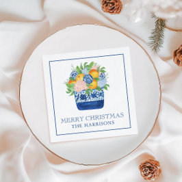 Chinoiserie Mandarinen Weihnachten Serviette