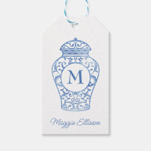 Chinoiserie Mit Monogramm Ginger Jar Gift Tags Geschenkanhänger