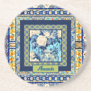 Chinoiserie Monogram Getränkeuntersetzer
