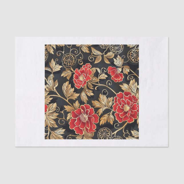 Chinoiserie Muster5 Seidenpapier (Vorderseite)