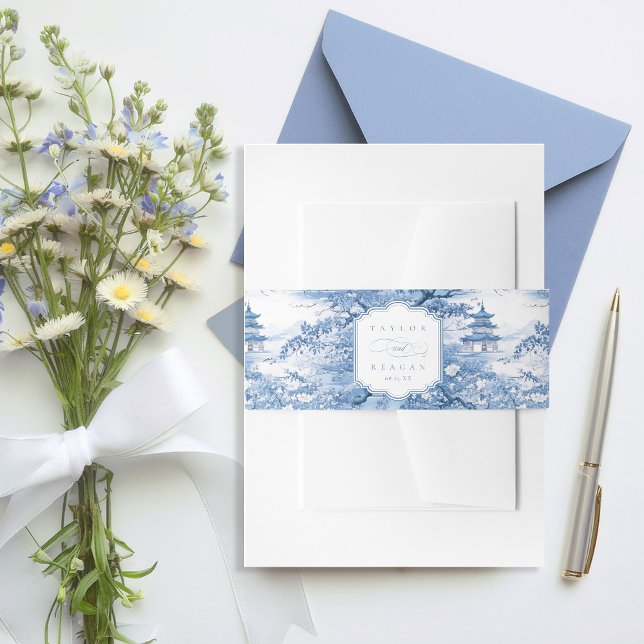 Chinoiserie Muster Wedding ID1094 Einladungsbanderole (Von Creator hochgeladen)