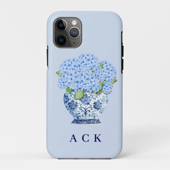 Chinoiserie Nantucket Blue Hydrangeas  Case-Mate iPhone Hülle (Rückseite)