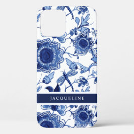 Chinoiserie Navy Blauer Blauer Lederdrachen Case-Mate iPhone Hülle