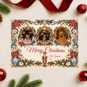 Chinoiserie-Nussknacker Frohe Weihnachten Familien
