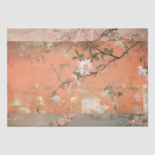Chinoiserie Orange Sherbet Collage Seidenpapier