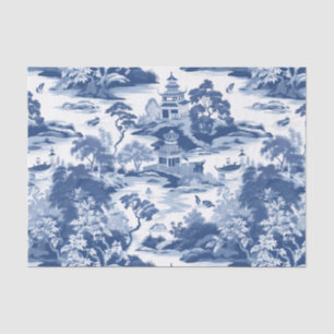 Chinoiserie-Oriental-Landschaftsmalerei-Dekupage Seidenpapier