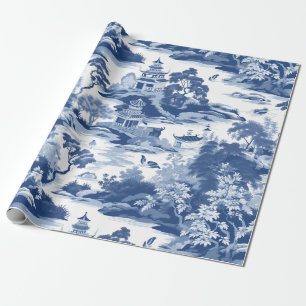 Chinoiserie-Oriental-Landschaftsmalerei Geschenkpapier