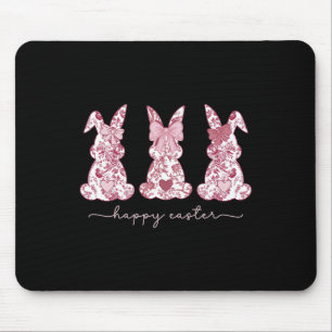 Chinoiserie-Osterhase Rosa Schleife Coquette Süße Mousepad