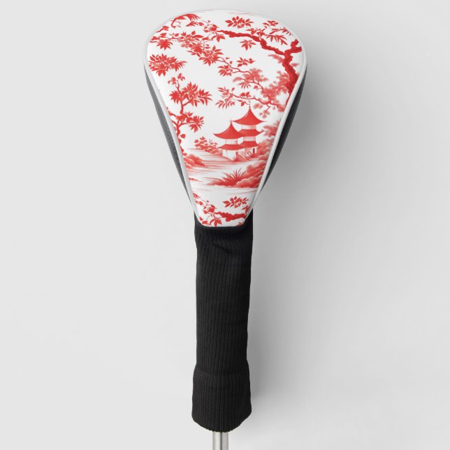 CHINOISERIE PAGODA GOLF HEADCOVER (Vorderseite)