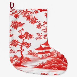 CHINOISERIE PAGODA GROßER WEIHNACHTSSTRUMPF