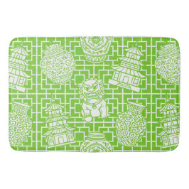 Chinoiserie Pagoda – Lime Preppy Asian Garden Badematte
