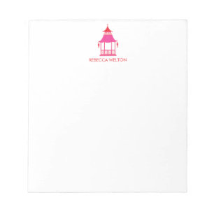 Chinoiserie Pagoda Note Pad Notizblock