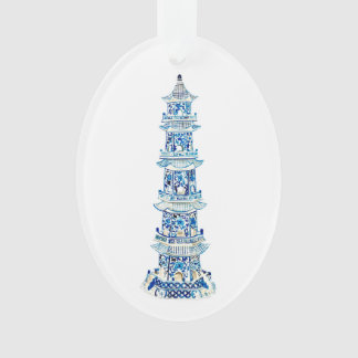 Chinoiserie Pagoda Oval Akropolis Ornament
