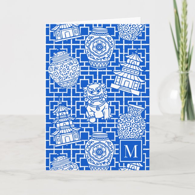 Chinoiserie Pagoda – Royal Preppy Asian Garden (Vorderseite)