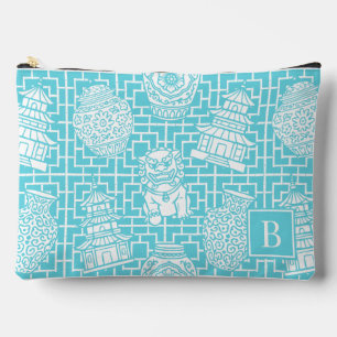 Chinoiserie-Pagode - Türkis-preppy asiatischer Gar Zubehörtasche