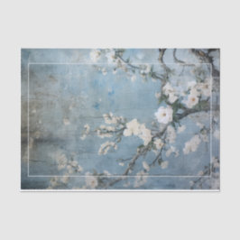 Chinoiserie Panel Distressed Blue - Anpassbar Seidenpapier
