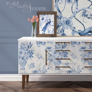 Chinoiserie Peony Vases Blume Entdeckungsreise Seidenpapier
