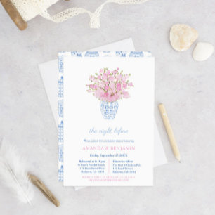 Chinoiserie Pink Wedding Probe Begrüßungsessen Einladung