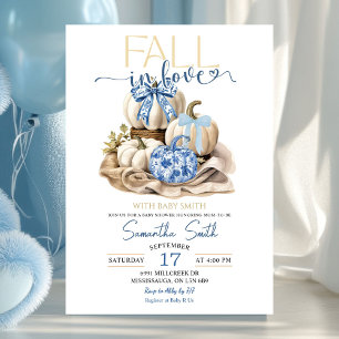 Chinoiserie Pumpkin Fall in Liebe Baby Dusche Einladung