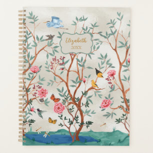 Chinoiserie Reiher Wandbild Planer