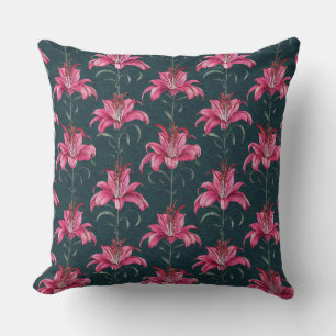 Chinoiserie-Rosa-Lilien-Motivmuster Kissen