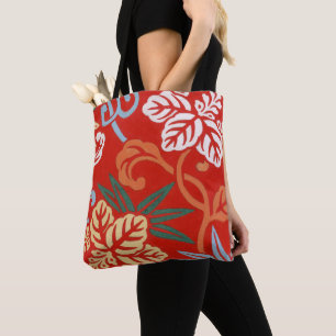 Chinoiserie Rote Hawaiianische Blumenmuster Japani