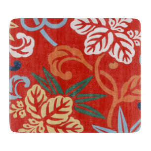 Chinoiserie Rote Hawaiianische Blumenmuster Japani Schneidebrett