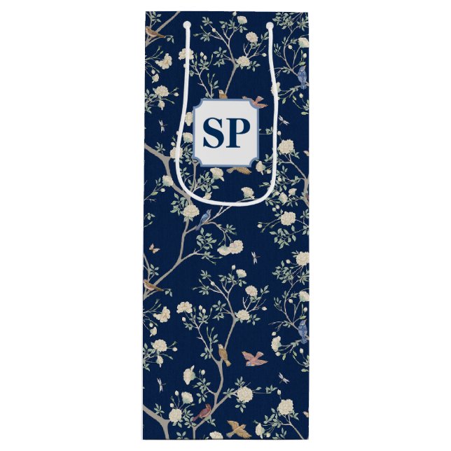 Chinoiserie San Salvatore: Zuckerhut Geschenktüte Für Weinflaschen (Vorderseite)