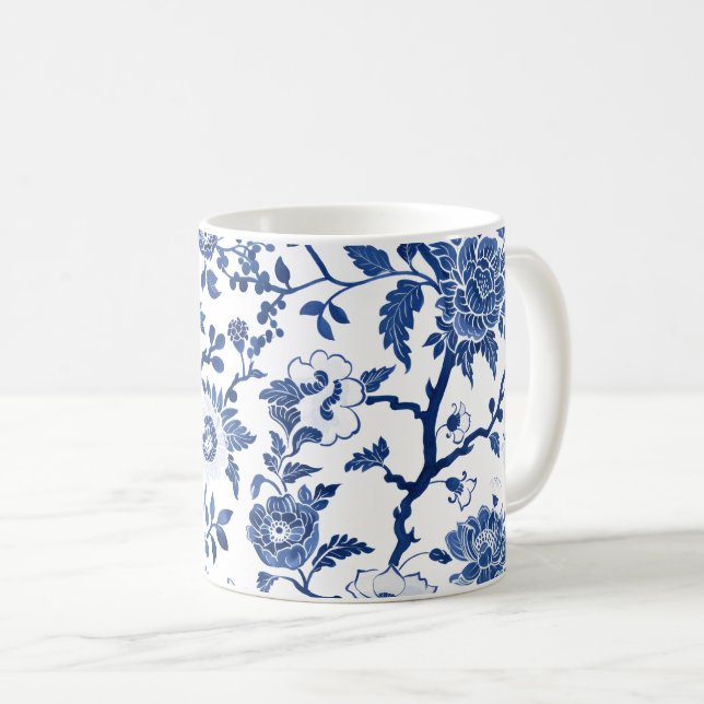 Chinoiserie Shades of Blue Kaffeetasse (VorderseiteRechts)