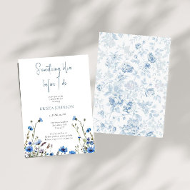 Chinoiserie Something Blue Brautparty Einladung