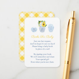 Chinoiserie Sonnenblumen Bücher für Baby Gedicht D Begleitkarte