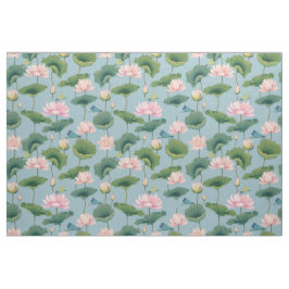 Chinoiserie Stil Lotus und Libelle Stoff