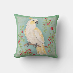 Chinoiserie Style Cockatoo Malerei Kissen