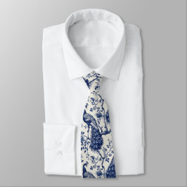 Chinoiserie Style Peacock Neck Tie Krawatte
