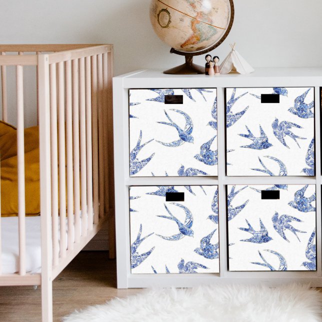Chinoiserie Swallow Bird Blue White Decouver Seidenpapier (Von Creator hochgeladen)