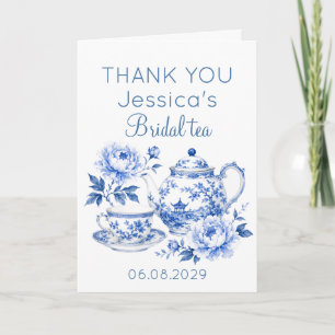 Chinoiserie-Teekanne Blumenvintage Brautparty Dankeskarte