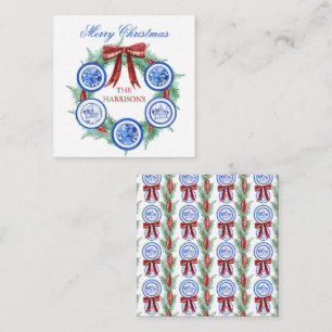 Chinoiserie Teller Weihnachten Einweihung Mitteilungskarte