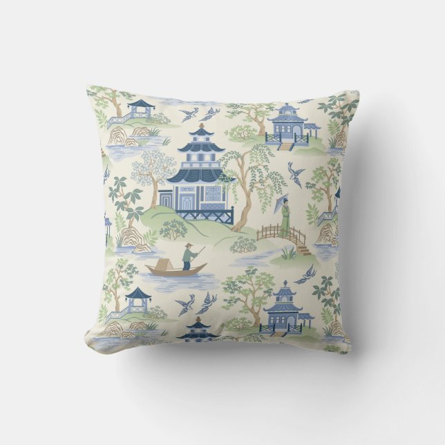 Chinoiserie Throw Kissen (Vorderseite)