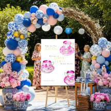 Chinoiserie Time for Tea Brautparty Rosa