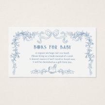 Chinoiserie-Toile-Bücher für Baby-Beilagekarte