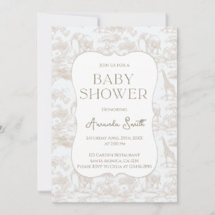 Chinoiserie Toile de Jouy Baby Shower-Einladung Einladung
