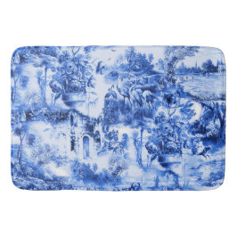 Chinoiserie-Toilette, blaue Weide, blaue China   Badematte