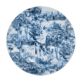 Chinoiserie-Toilette, blaue Weide, blaue China  Schneidebrett