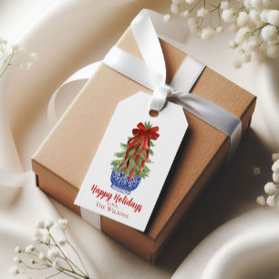 Chinoiserie Topiary Custom Christmas Geschenkanhänger