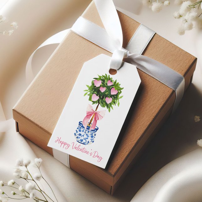 Chinoiserie Topiary Valentinstag Geschenkanhänger (Von Creator hochgeladen)