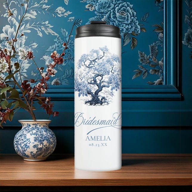 Chinoiserie Tree Motif Bridesmaid ID1094 Thermosbecher (Von Creator hochgeladen)