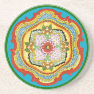 Chinoiserie-Untersetzer Sandstein Untersetzer