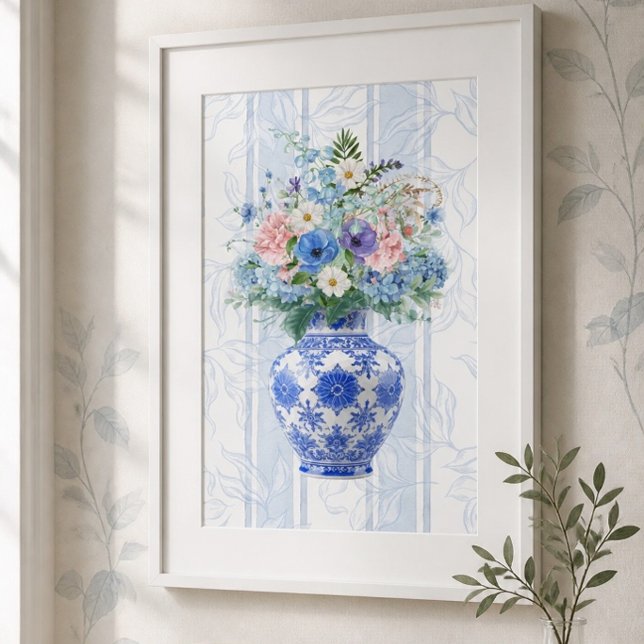 Chinoiserie-Vase-Aquarell Poster (Von Creator hochgeladen)