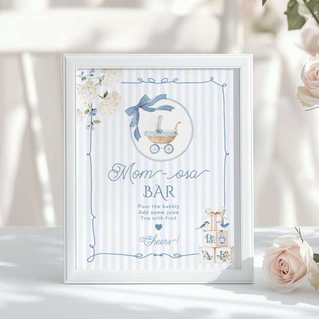 Chinoiserie Vintage Carriage Mom-osa Bar Poster (Von Creator hochgeladen)