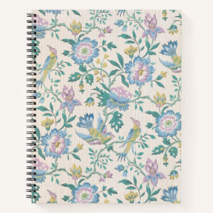 Chinoiserie Vintage Vogel Florales Pastellmuster Notizbuch